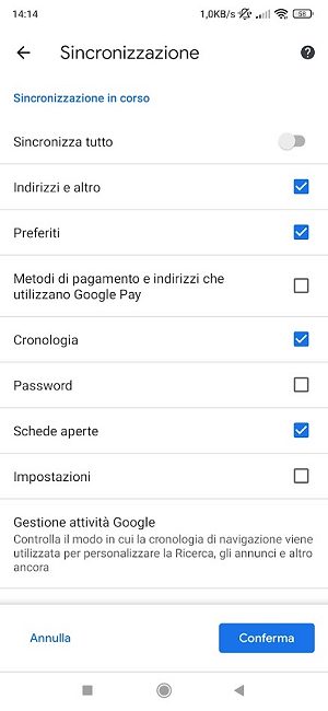 Condividere indirizzi, immagini e testi da smartphone a PC con Chrome