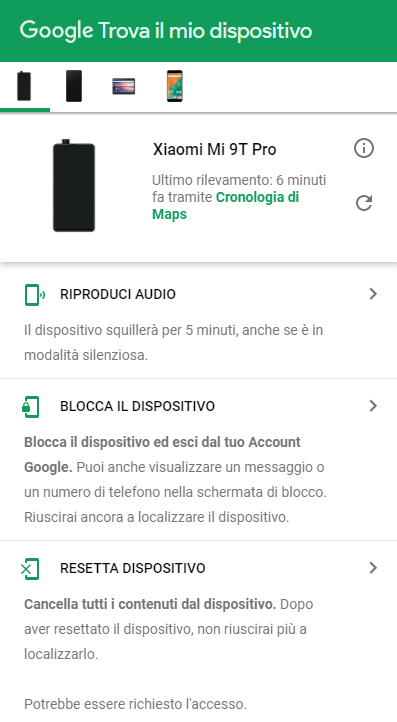 Trova il mio dispositivo: come funziona