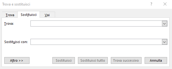 Come sostituire caratteri in un documento Word