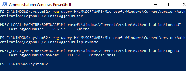 Come trovare l'utente che ha utilizzato per ultimo un PC Windows