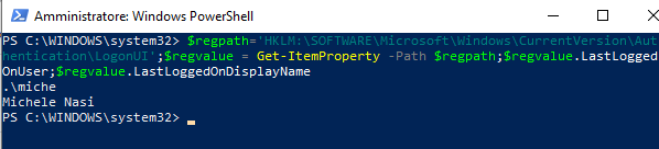 Come trovare l'utente che ha utilizzato per ultimo un PC Windows