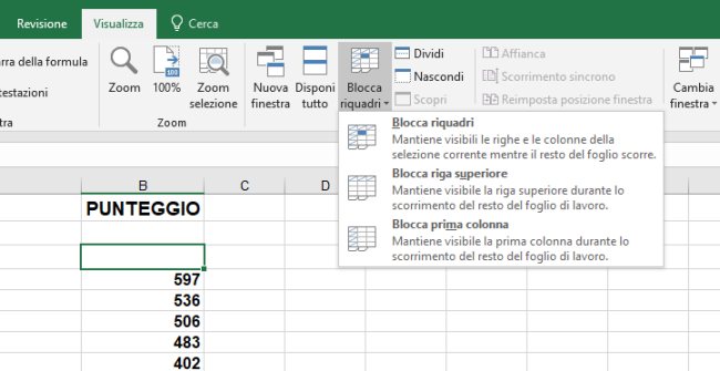 Trucchi Excel per visualizzare e stampare i dati