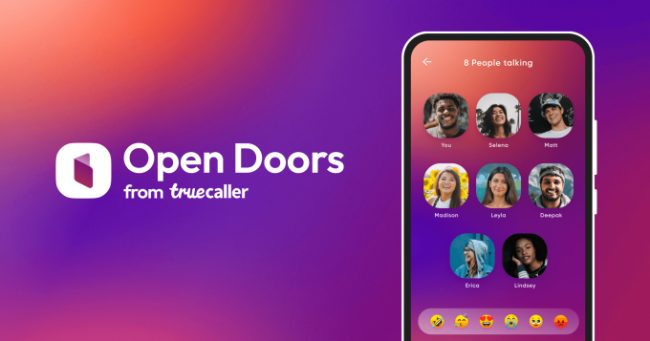 Open Doors: app per chat vocali casuali, dagli autori di TrueCaller