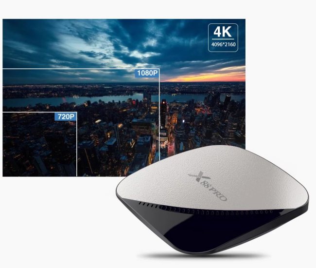 TV box Android 9.0 X88 PRO 4K UHD H.265 HDR in offerta speciale