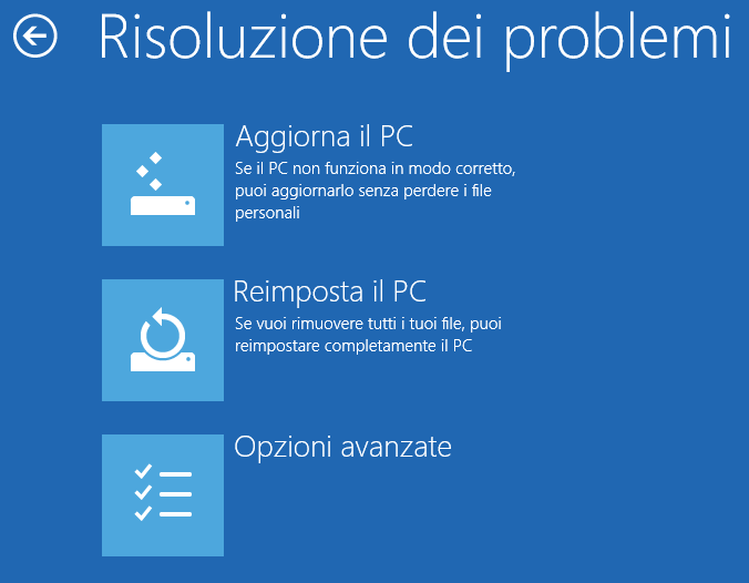 Accedere a UEFI, sostituto del BIOS sui nuovi pc