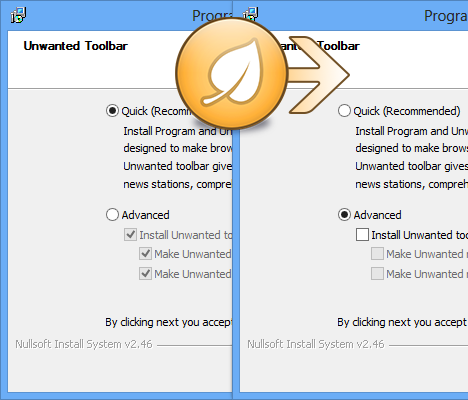 Evitare installazione di toolbar e programmi indesiderati