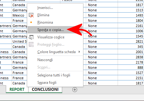 Come unire fogli Excel