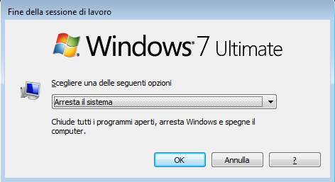 Evitare installazione aggiornamenti allo spegnimento di Windows 7