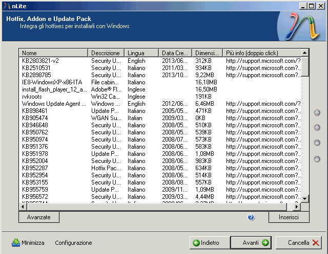 Integrare gli aggiornamenti nel CD di Windows XP SP3
