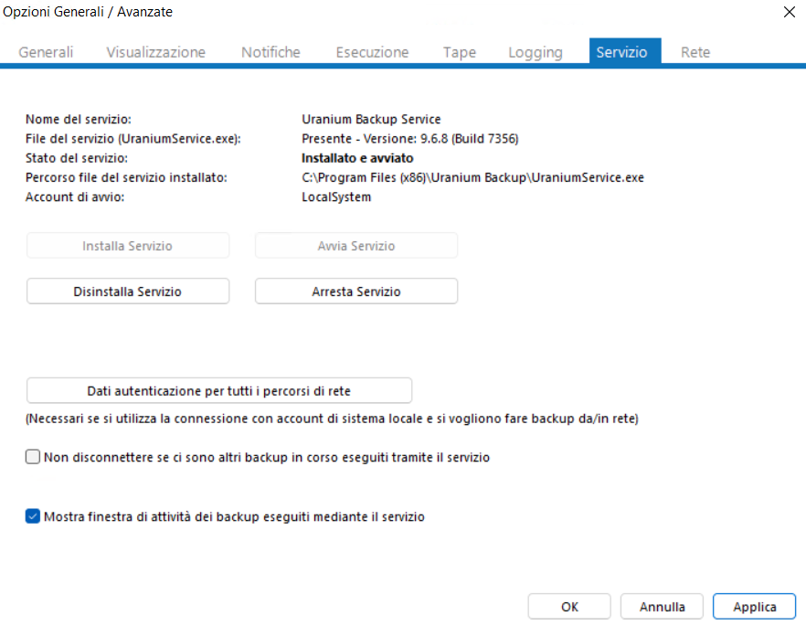 Backup con monitoraggio centralizzato da interfaccia Web: Uranium Backup