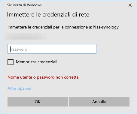 L'utente potrebbe non disporre dell'autorizzazione necessaria per l'utilizzo della risorsa di rete: come risolvere