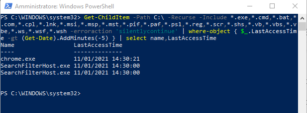 Come vedere ultimi programmi aperti o eseguiti in Windows
