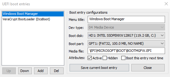 Windows modifica la configurazione del BIOS UEFI: la conferma di VeraCrypt