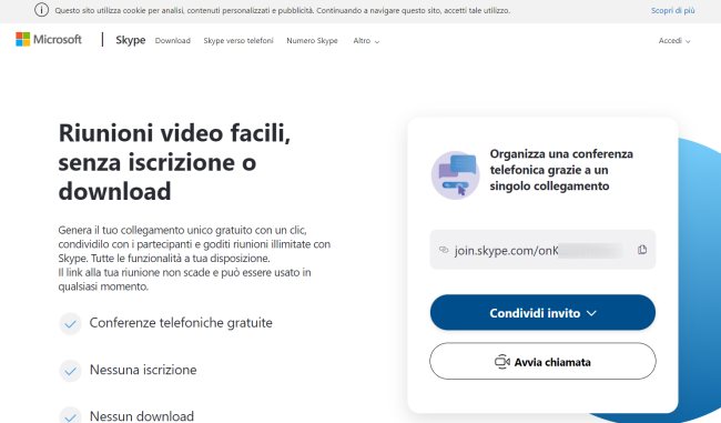 Videoconferenze e videochiamate di gruppo senza registrazione con Skype