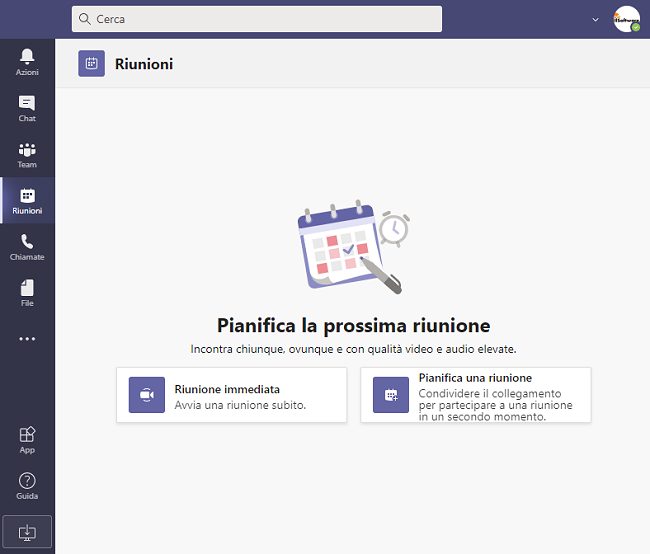 Come organizzare una videoconferenza con Microsoft Teams