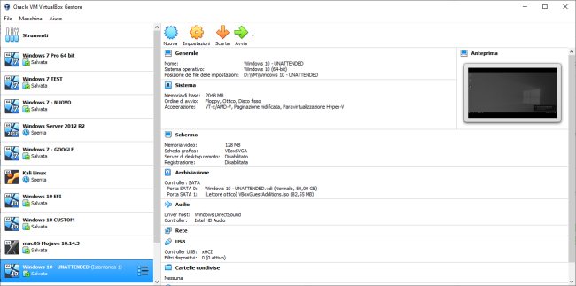Virtualbox: come utilizzare le istantanee per creare un ambiente di test