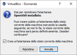 Virtualbox: come utilizzare le istantanee per creare un ambiente di test