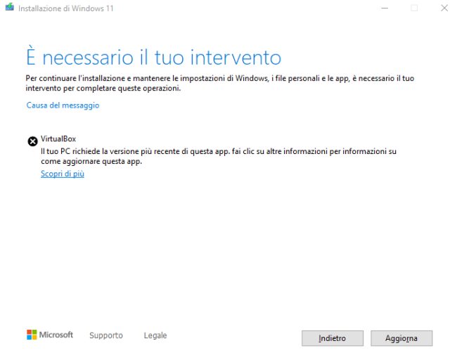 Confermata l'incompatibilità tra Windows 11 e Virtualbox: soluzione in arrivo