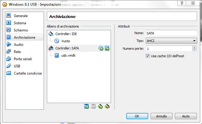 Avviare una macchina VirtualBox da USB