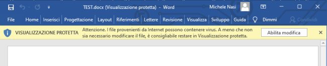 Attenzione ai documenti che superano la Visualizzazione protetta di Office