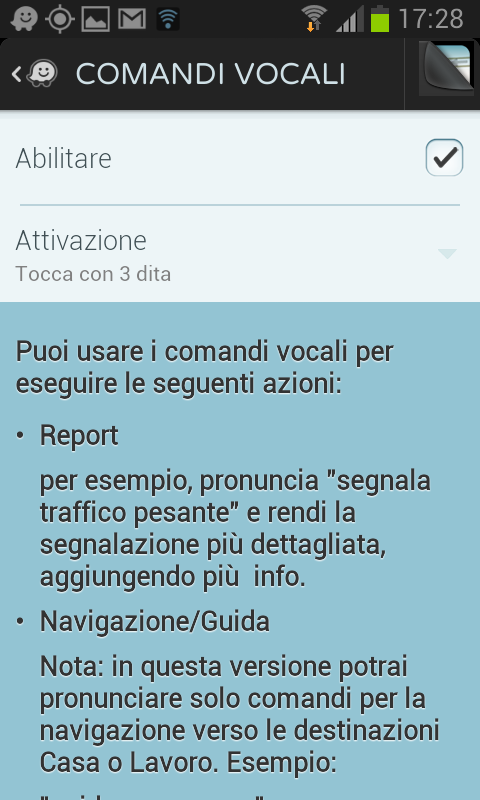 Guida a Waze navigatore gratuito in italiano. Come usare i comandi vocali