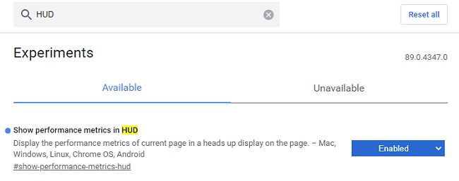 Strumento integrato in Chrome per misurare i Web Vitals di Google