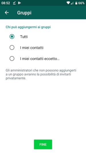 WhatsApp permette di bloccare l'iscrizione ai gruppi