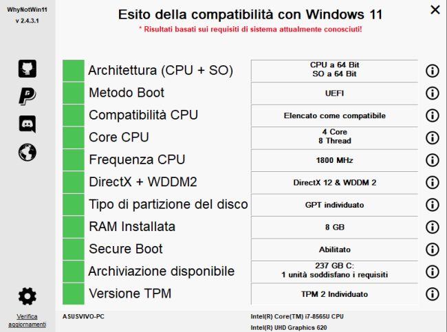 WhyNotWin11: il PC è compatibile con Windows 11?