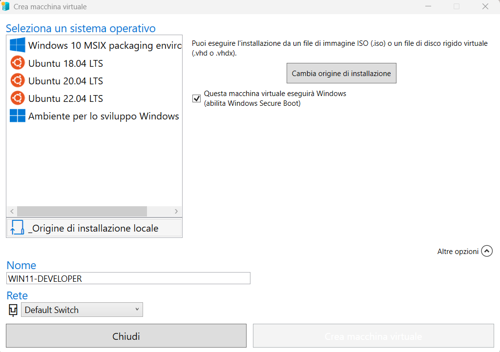 Come avviare Windows 11 da una macchina virtuale già configurata