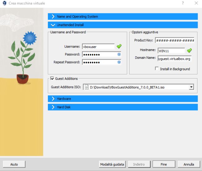 Come installare Windows 11 in Virtualbox