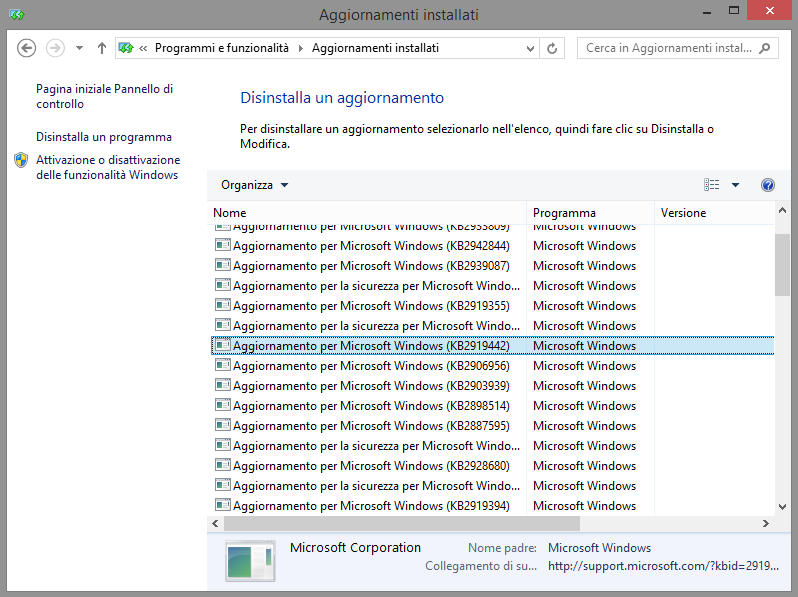 Errori durante l'aggiornamento a Windows 8.1 Update