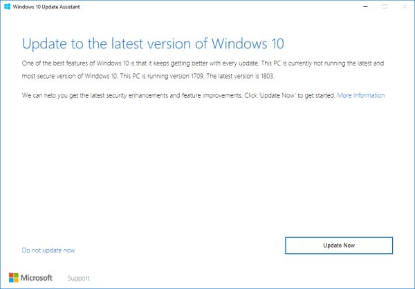 Microsoft torna a spingere sull'installazione di Windows 10 Aggiornamento di ottobre 2018