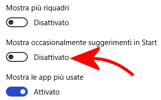 Windows 10, disattivare tutte le informazioni pubblicitarie