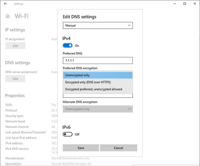 Windows 10 abbraccia il supporto per il protocollo DNS-over-HTTPS
