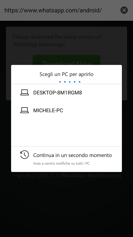 Come condividere appunti, URL e file tra Android e Windows