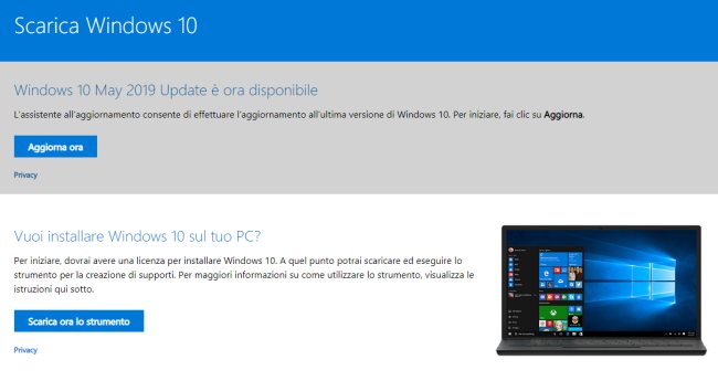 Windows 10 Aggiornamento di maggio 2019 pronto per il download