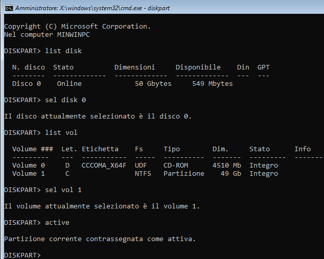 Windows 10 non si avvia e la riparazione automatica non funziona
