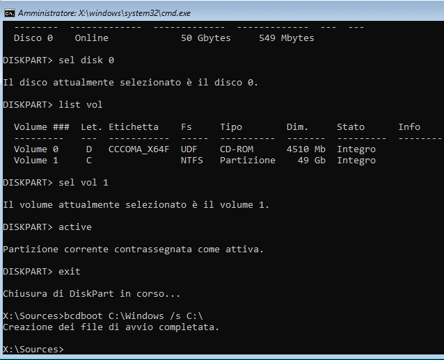 Windows 10 non si avvia e la riparazione automatica non funziona