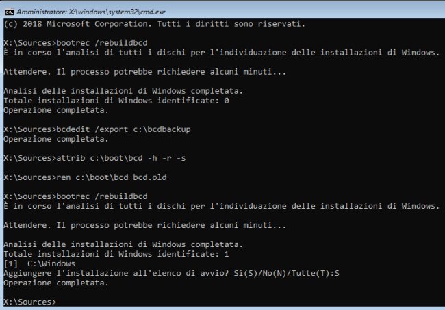 Windows 10 non si avvia e la riparazione automatica non funziona