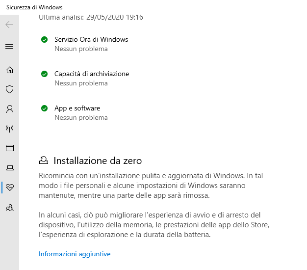 Windows 10, ripristino del sistema operativo via cloud