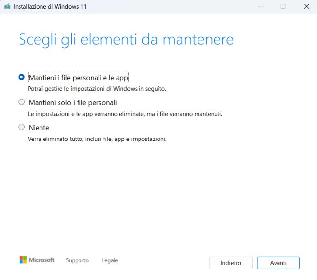 Windows 11: installazione in-place. Cos'è e come funziona