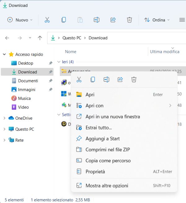 Come ripristinare il menu contestuale classico in Windows 11