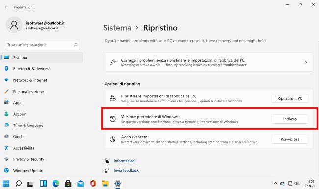 Tornare a Windows 10 da Windows 11: come effettuare il downgrade