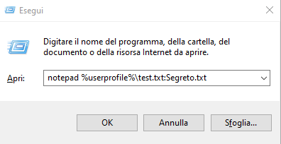 Windows può nascondere dati in qualunque file con gli ADS