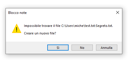 Windows può nascondere dati in qualunque file con gli ADS