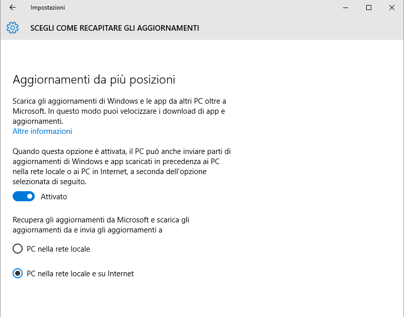 Windows Update e Windows 10, ecco le novità