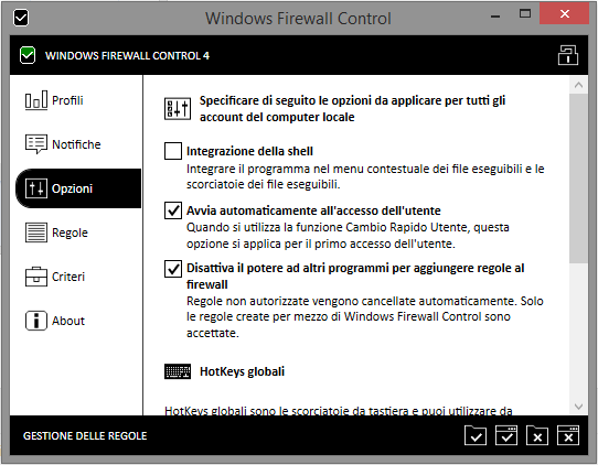 Configurare il firewall di Windows 7, 8 e 8.1 con Windows Firewall Control