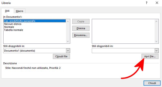 Word, come importare stili e formattazioni da un altro documento