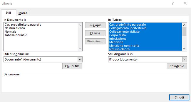 Word, come importare stili e formattazioni da un altro documento