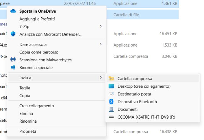 Come zippare una cartella in Windows